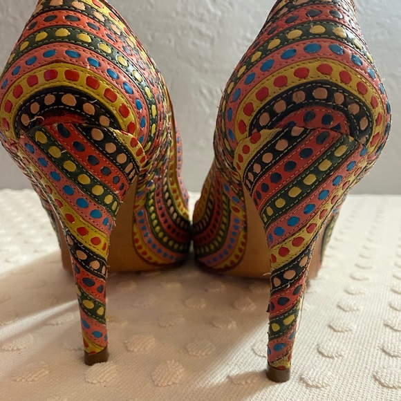 REPORT Signature Leather Woven Heels Brazil Dress Casual - Picture 3 of 16